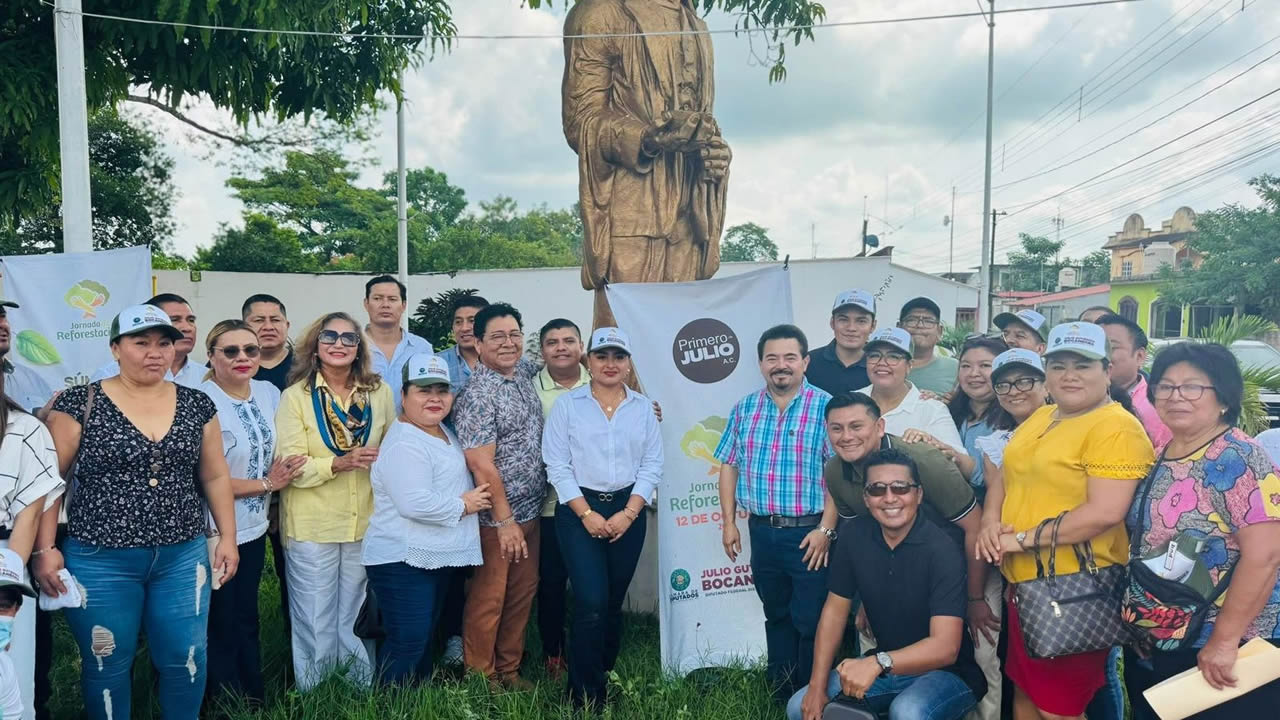Compromiso Verde: Julio Ernesto Gutiérrez Bocanegra Lidera Jornada de Reforestación en Macuspana